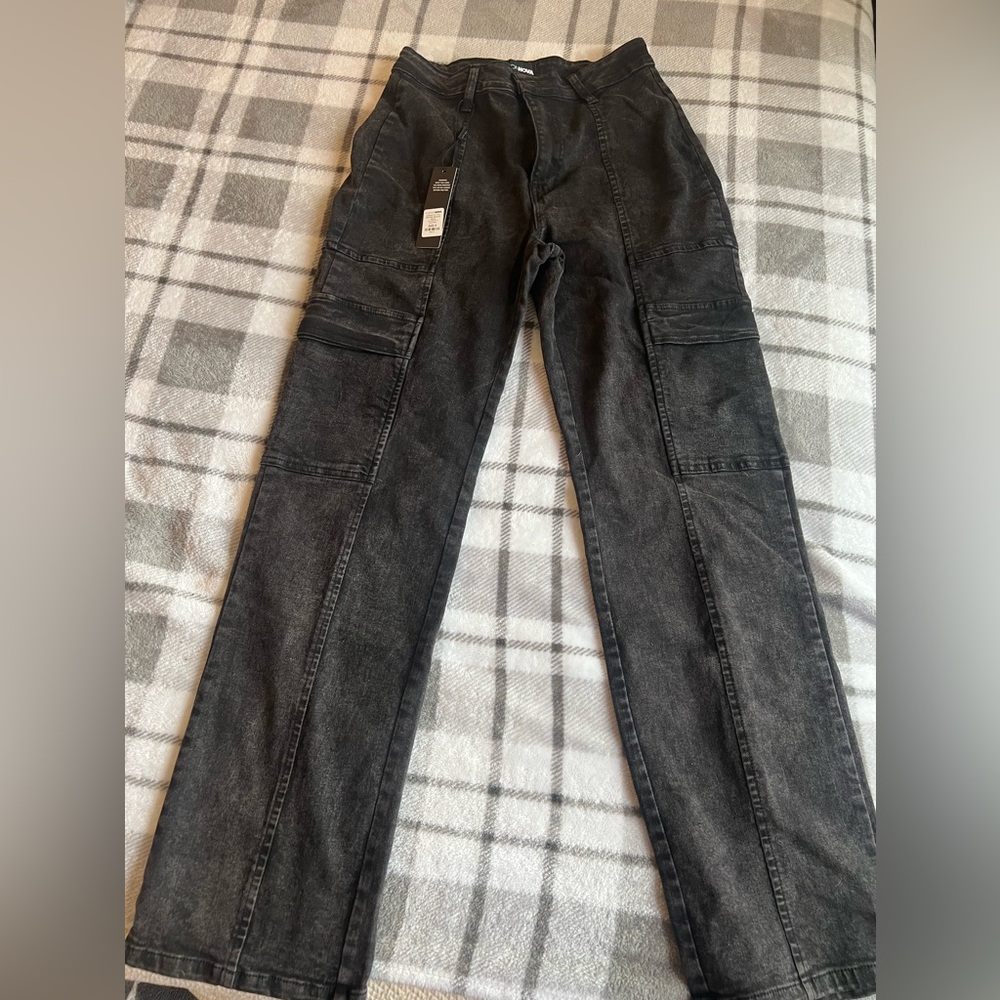 Black cargo pants